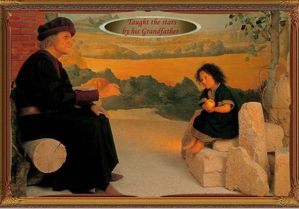 Nostradamus Being Taught by Grandfather